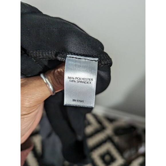 J. Jill Wearever Pants Women Petite L Black Faux Suede Pull-On Classic Ankle - Picture 6 of 6